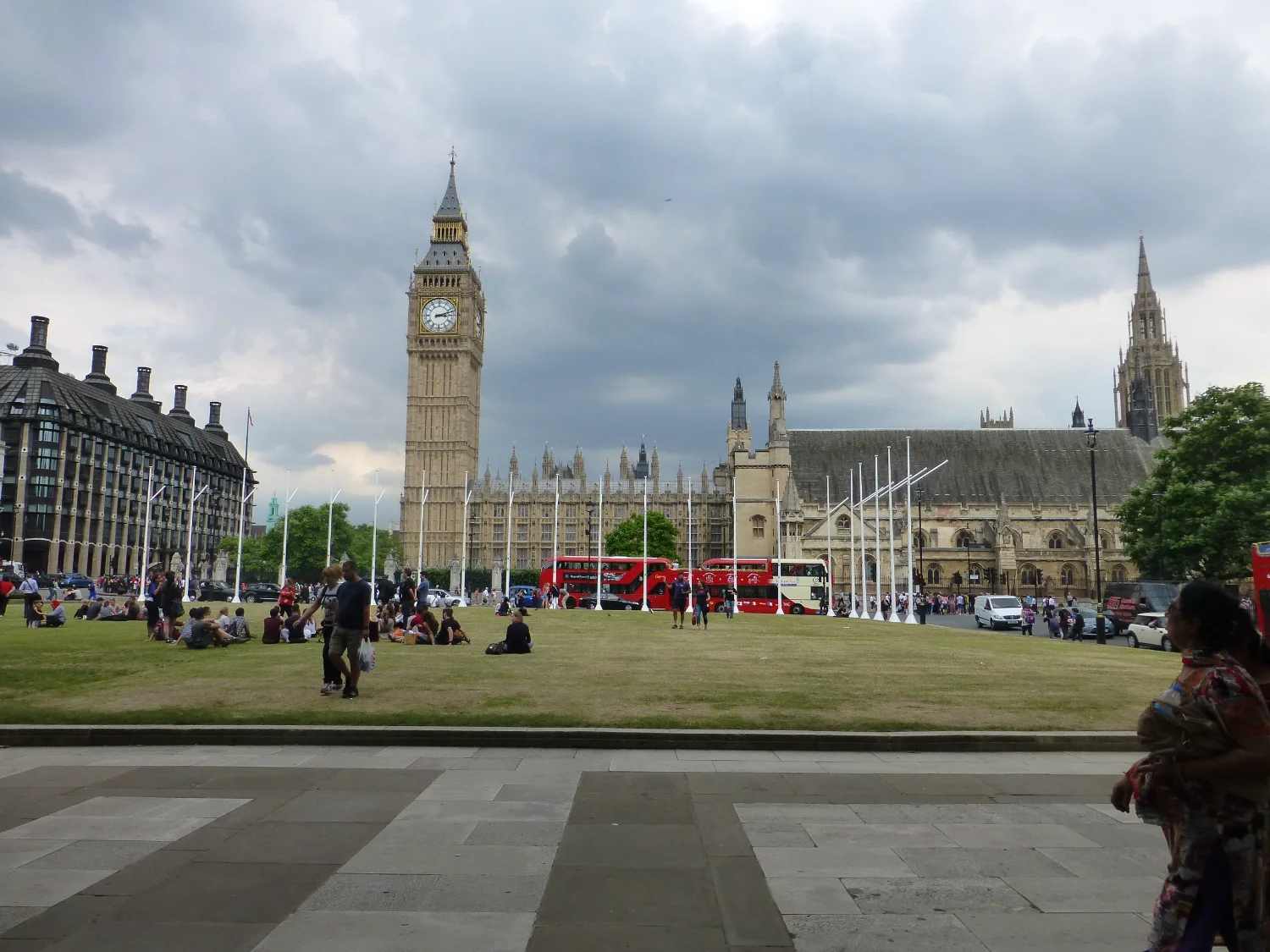 Elizabeth Tower (aka Big Ben) with Porcullis House to the left